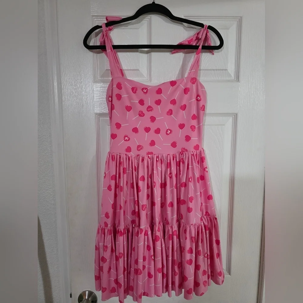 Blackmilk x Barbie pink lollipop tie the knot tiered frill dress mini Dollskill - Picture 3 of 5